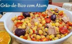 Salada de Grão-de-Bico com Atum